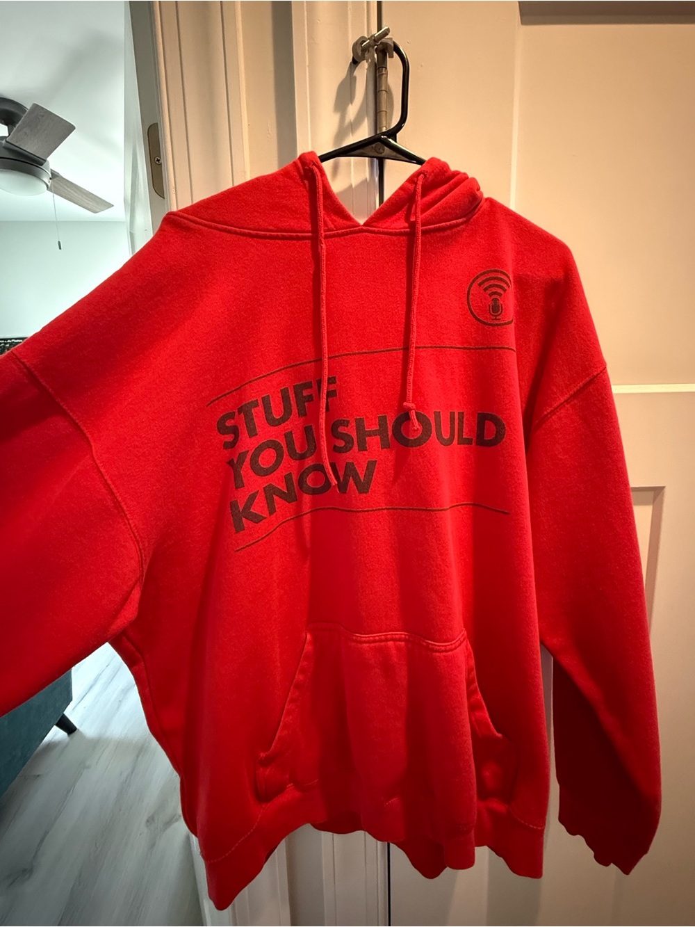 Stuff You Should Know podcast Red Hoodie sweatshirt XXL